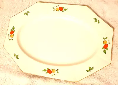 Buy Vintage MYOTT, SON & CO Large Platter, 8-sided Serving Dish, Art Noveau Antique. • 80£
