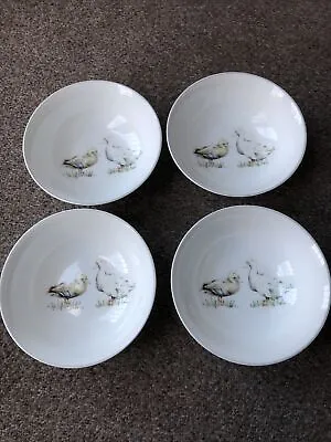 Buy Laura Ashley Set 4 White Bone China Bowls Duck Design • 18.99£