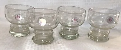 Buy Vintage Flemington Cut Glass Crystal Bourbon Glasses- 4 Glasses With Stickers • 38.91£