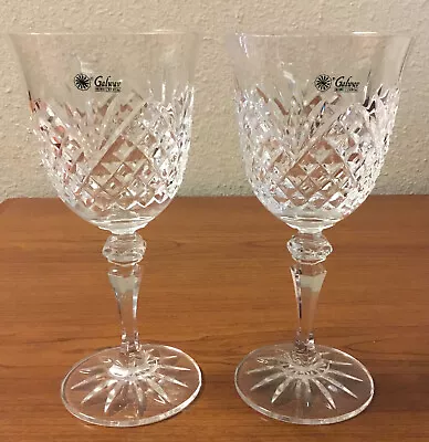 Buy Four(4) Etched Galway Clifden Irish Crystal Water Goblets 7 5/8”t W Labels • 60.48£