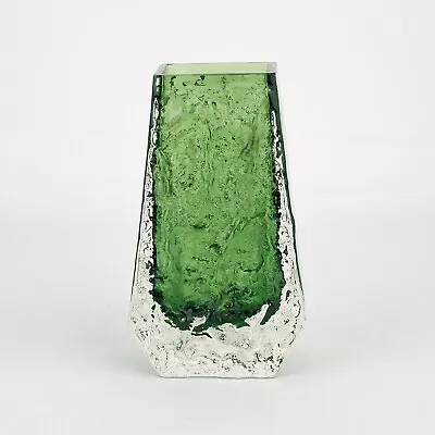 Buy Whitefriars Meadow Green Cased Glass Coffin Vase Geoffrey Baxter 9686 13 Cm • 89£