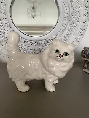 Buy Porcelain White Fluffy Kitten/cat  Ornament. Beswick England Vintage • 2£