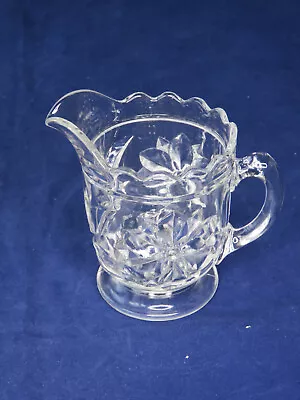 Buy Vintage Crystal Cut Glass Milk Jug / Creamer Jug - 10 Cms Tall Excellent Cond • 3.50£