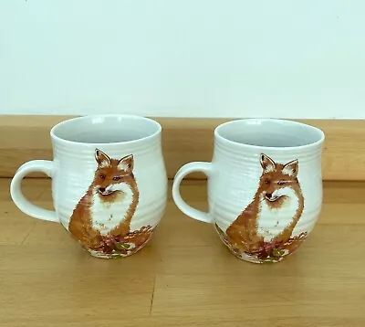 Buy Laura Ashley Pair Of Mugs Foxes Autumn Fall Xmas Winter New Hunting Forest Rare! • 34.99£