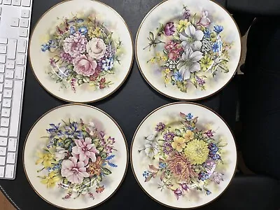 Buy Fenton English Bone China Flowers Of The Season 4 Collector's Plates; D Wallace • 13.99£