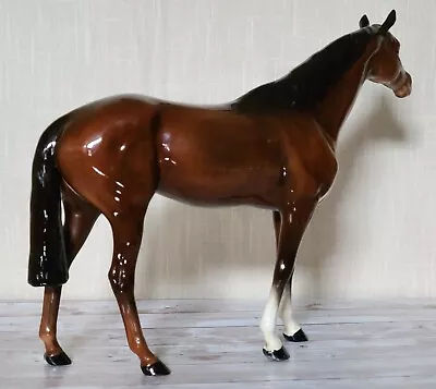 Buy Beswick Large 12 High Racehorse Beautiful Vintage Bay Brown Gloss Model 1564 Vgc • 120£