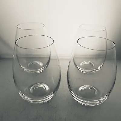 Buy Vintage Dartington Solo Glass X4 Glasses Clear Stemless Set Of 4 Drinking Drink • 34.99£