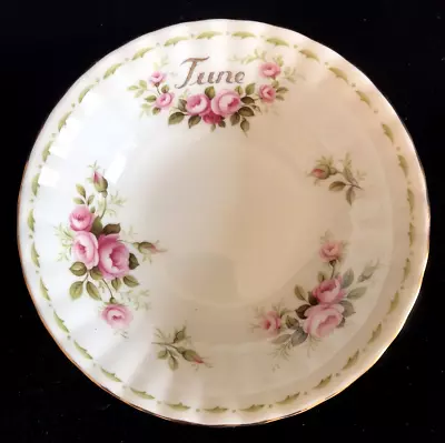 Buy Royal Albert Roses Flowers Of The Month June Berry Cereal Dessert Dish Bowl 2nd • 7.50£