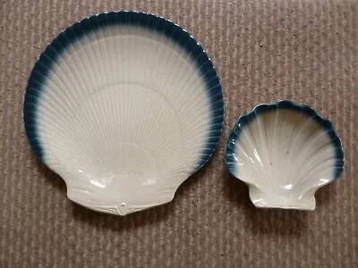 Buy 2 X  Wedgwood Blue Pacific Pattern Shell Plates • 25£
