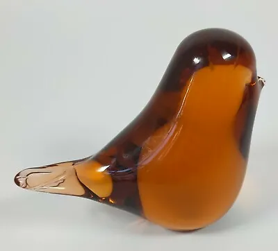 Buy Wedgwood Amber Glass Bird Chick Paperweight Figurine Hand Made • 26.99£