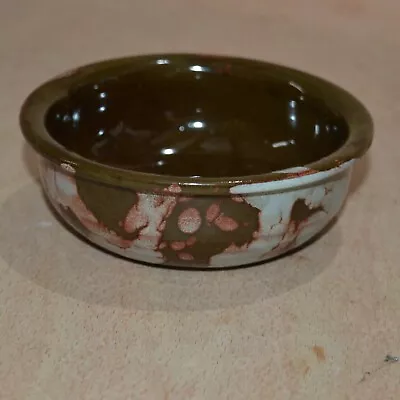 Buy Ewenny Pottery Small Dish Shallow Bowl 12cm Brown Grey Glazed • 8.50£