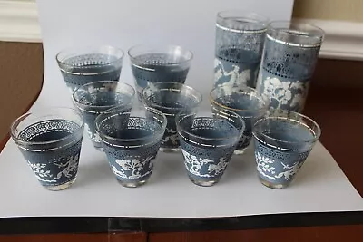 Buy 11 Vintage Wedgewood Jeanette Arabian Nights Cocktail Water Glasses Blue • 8.63£