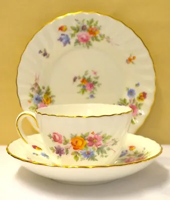 Buy Minton Marlow Breakfast Tea Cup Trio Fluted Cup Saucer Tea / Side Plate • 7.50£