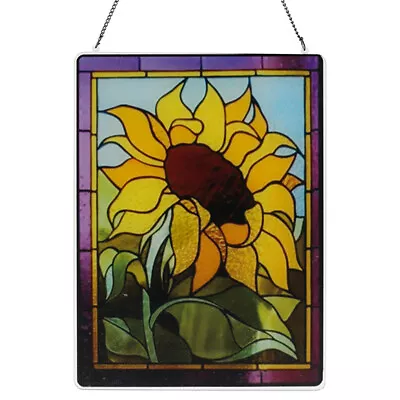 Buy Decorative Butterfly Flower Stained Glass Window Hangings Rectangular BiHkA • 7.97£