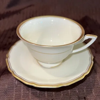 Buy Rare Vtg Thomas Bavaria Lafayette Footed Cup Saucer Multi Bands Of Gold Trim  • 37.84£
