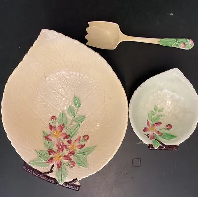 Buy Vintage Carlton Ware 2x Leafs Design Bowls And Serving Fork (pre-owned) • 25£
