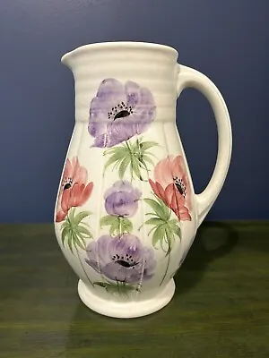 Buy Vintage Radford Decorative Vase Jug (653) Hand Painted Pink & Purple Anemones 9” • 25£