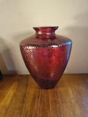 Buy Michael Harris For Royal Brierley Studio Large Iridescent Red Shoulder Vase 8  • 29.99£