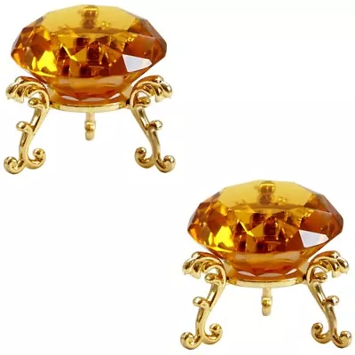 Buy 2 PCS Tabletop Diamond Ornaments Gold Decor For Crystal Ball Large Mother • 20.15£