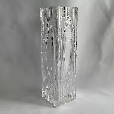Buy Vtg 1970s Daum Crystal Crater Collection Brutalist Modernist Vase • 124.70£
