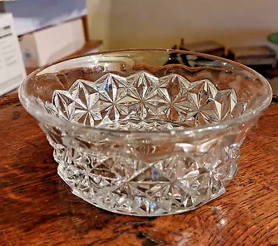 Buy Vintage Cut Glass Round Sweets Bowl/ Bon Bon Dish • 16£