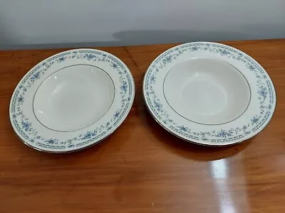 Buy Pair Of Beautiful Minton Bellemeade Pattern Wide Rimmed Cereal Bowls - 8  • 12.95£