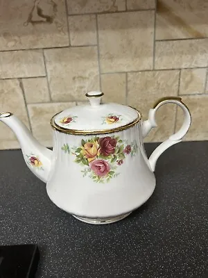 Buy Royal Stafford Bone China Rose Pattern 2 1/4 Pint Teapot • 17.99£