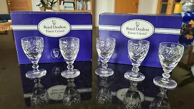 Buy Royal Doulton Crystal Georgian Liqueur Glasses X 5 • 10£