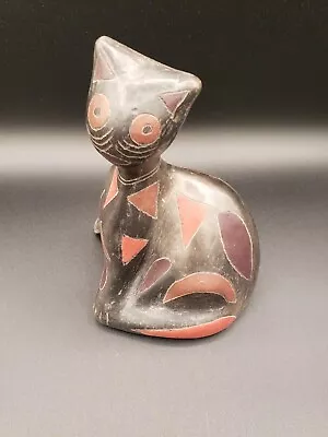 Buy Manuel Felguerez Vintage Mexican Geometric Art Pottery Kitty Cat Sculpture  • 118.11£