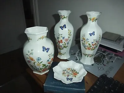 Buy Beautiful Aynsley Bone China Collection Of Vase's In The Cottage Garden Pattern • 11.99£
