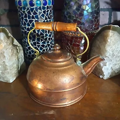 Buy Paul Revere Copper Kettle Vintage Tea Pot 1801 Revere Ware Wood Handle Rome NY • 37.90£