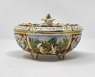 Buy R Capodimonte Italy Fine China Tureen Covered Dish Baroque Handpainted Antique • 150.97£