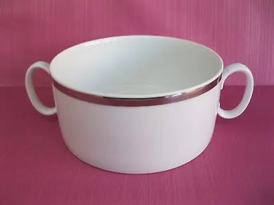 Buy Thomas Germany Thick Platinum Band Soup Bowl/Coup Twin Handle Double • 9.25£