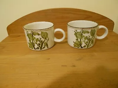 Buy 2 Midwinter Stonehenge Green Leave Tea Cups Only • 11.99£