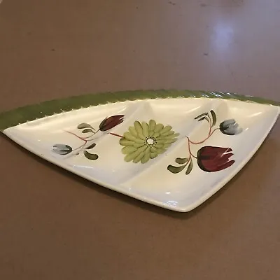 Buy Shorter & Son Ltd Pottery Triangular Serving Plate/Platter, Floral Earthenware • 17.50£