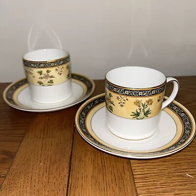 Buy Wedgwood India Coffee Cups And  Saucers 2 Pair Fine Bone China Luxury Tableware • 34.99£