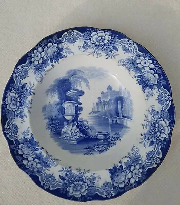 Buy Mid 19th Century John Ridgway Blue & White Transfer Ironstone China Soup Bowl • 14.95£