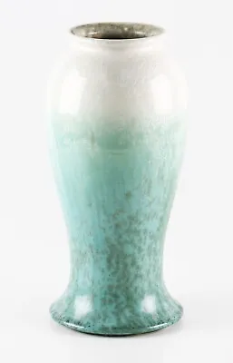 Buy Large Ruskin Pottery Crystalline Glaze White And Green Baluster Vase • 395£
