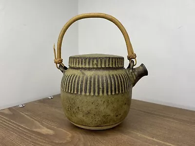 Buy Rustic Pottery Stoneware Abstract Vintage Style Unique Small Size 12cm Teapot • 15.99£