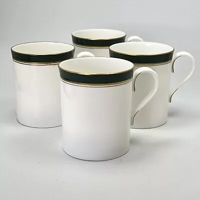 Buy Royal Worcester Howard Leather Green 12oz Coffee Mug Set Of 4 1982 Bone China • 80.64£