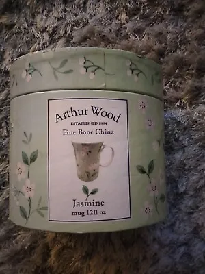 Buy Arthur Wood Mug Fine Bone China Jasmine Mug Green With Original Box 12floz • 12£
