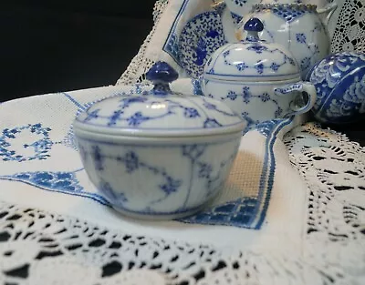 Buy SWEET* Royal Copenhagen 2nd Blue White Fluted & Lidded Sugar Bowl Or Jam 1/239  • 121.39£