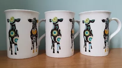 Buy 3 X Floral Cow Mug Made Exclusively For The Jersey Cow Company By Jersey Pottery • 17.99£