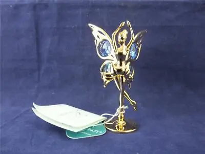 Buy Crystocraft Gold Plate And Crystal Free Standing Fairy Dancing Ornament. • 21.96£