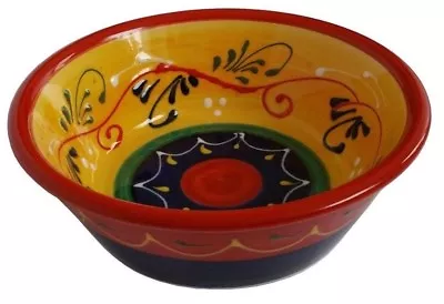 Buy Round Deep Dish Serving Bowl  20 Cm X 7 Cm Spanish Handmade Ceramic Pottery  • 15.99£