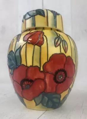 Buy Old Tupton Ware Yellow Red Poppy Design Ginger Jar Hand Painted • 19.99£