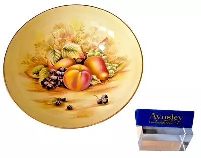 Buy Aynsley 'Orchard Gold' Painted Still Life Fruit Large Centerpiece Bowl • 55£