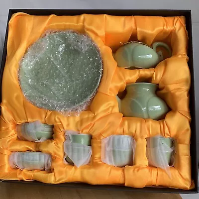 Buy Beautiful Oriental Chinese Tea Set 6 Sake Cups & Teapot In Box (Box4) • 15£