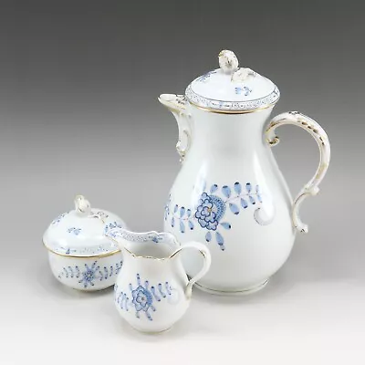 Buy Meissen Indian Middle Blue Tableware 340210 Pot & Sugar Bowl & Creamer Pot... • 474.41£