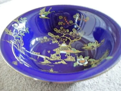 Buy BURSLEY WARE Crown Pottery COBALT BLUE GLAZE WITH A Chinese PATTERN Large BOWL • 65£